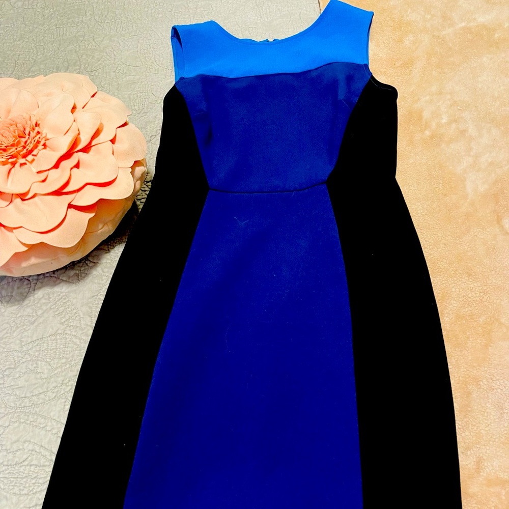 LOFT three tone color block dress size 2